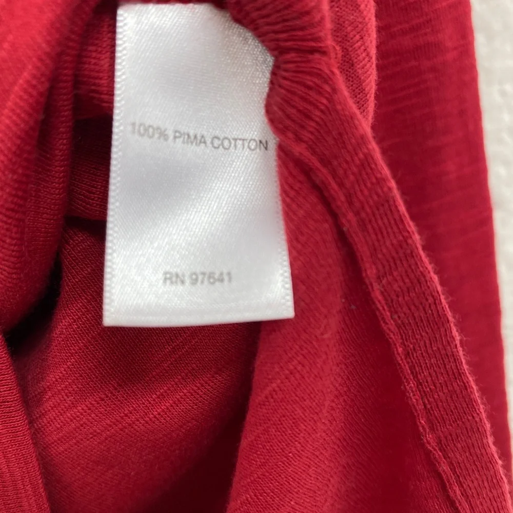 J. Jill red cowl neck tunic 100% pima cotton women's size small